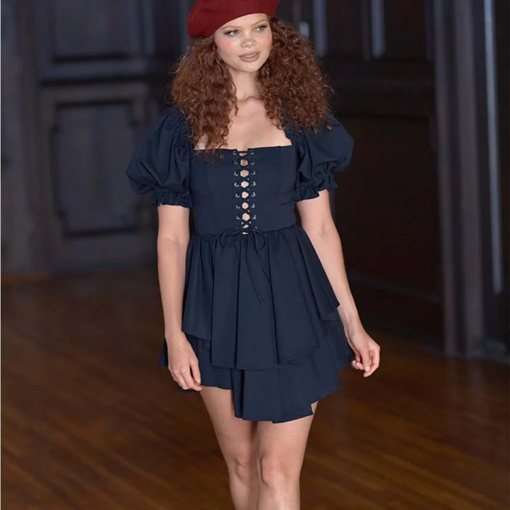 Selkie Caviar Lace Up Party Dress XXL - Picture 2 of 3